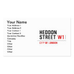 HEDDON STREET  Business Cards