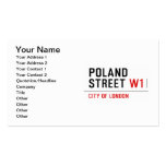 Poland Street  Business Cards