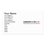 Carbonaro street  Business Cards