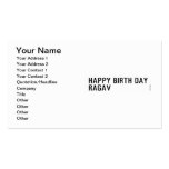 Happy birth day  Ragav  Business Cards