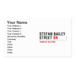 Stefan Bailey Street  Business Cards