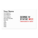 george iv statue  Business Cards