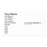 Love adam stephen  Business Cards