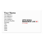 Upper Middle Management Lane  Business Cards