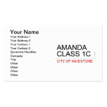 AMANDA class 1C  Business Cards