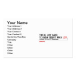 Total Lift Care 113 New Court Way  Business Cards
