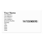 YATESENDERS  Business Cards