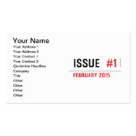 Issue   Business Cards