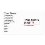 Lizzie Austen Street  Business Cards