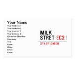 Milk  Stret  Business Cards