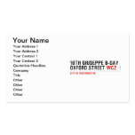 18th Giuseppe B-Day OXFORD STREET  Business Cards