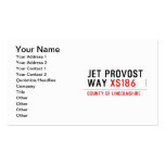 Jet Provost Way  Business Cards