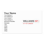 WILLIAMS  Business Cards