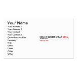 Eagle Engineers way  Business Cards
