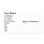 Michelle Patterson road  Business Cards