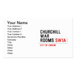 Churchill war rooms  Business Cards