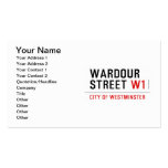 WARDOUR STREET  Business Cards