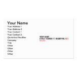 Your Name Street HEBRON ft MABOPANE  Business Cards
