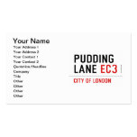 PUDDING LANE  Business Cards