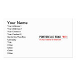 Portobello Road   Business Cards