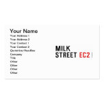 MILK  STREET  Business Cards