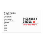 piccadilly circus  Business Cards