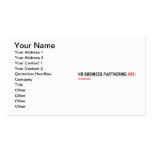 HR Business Partnering  Business Cards