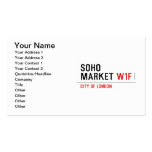 SOHO MARKET  Business Cards