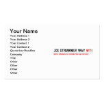 Joe Strummer Way  Business Cards