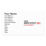 221B BAKER STREET  Business Cards