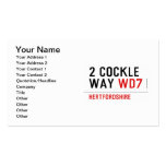 2 Cockle Way  Business Cards