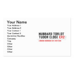 Hubbard Torlot Tudor Close  Business Cards