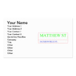 Matthew st  Business Cards