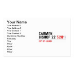 Carmen Bishop 22  Business Cards