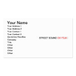 STREET Sound  Business Cards