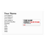 Your Name Ashhad  Business Cards
