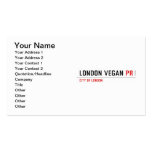 London vegan  Business Cards