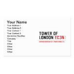 tower of london  Business Cards
