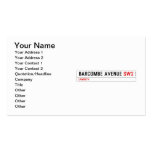 Barcombe Avenue  Business Cards
