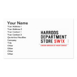 HARRODS DEPARTMENT STORE  Business Cards