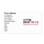 LEYTON ORIENT FC  Business Cards
