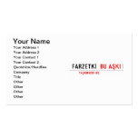FARZETKİ   Business Cards