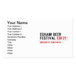 EGHAM BEER FESTIVAL  Business Cards