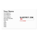SLAGSTREET .com   Business Cards