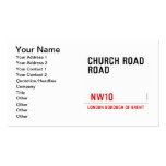 CHURCH ROAD ROAD      Business Cards