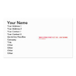 Rosh Is Peng Street  Business Cards