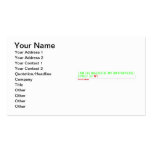 I am the master of my own universe! Street 34  Business Cards