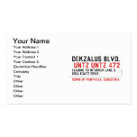 DekZalus Blvd.   Business Cards