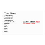 Jln. Raya sembon  Business Cards