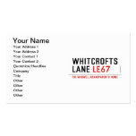whitcrofts lane  Business Cards